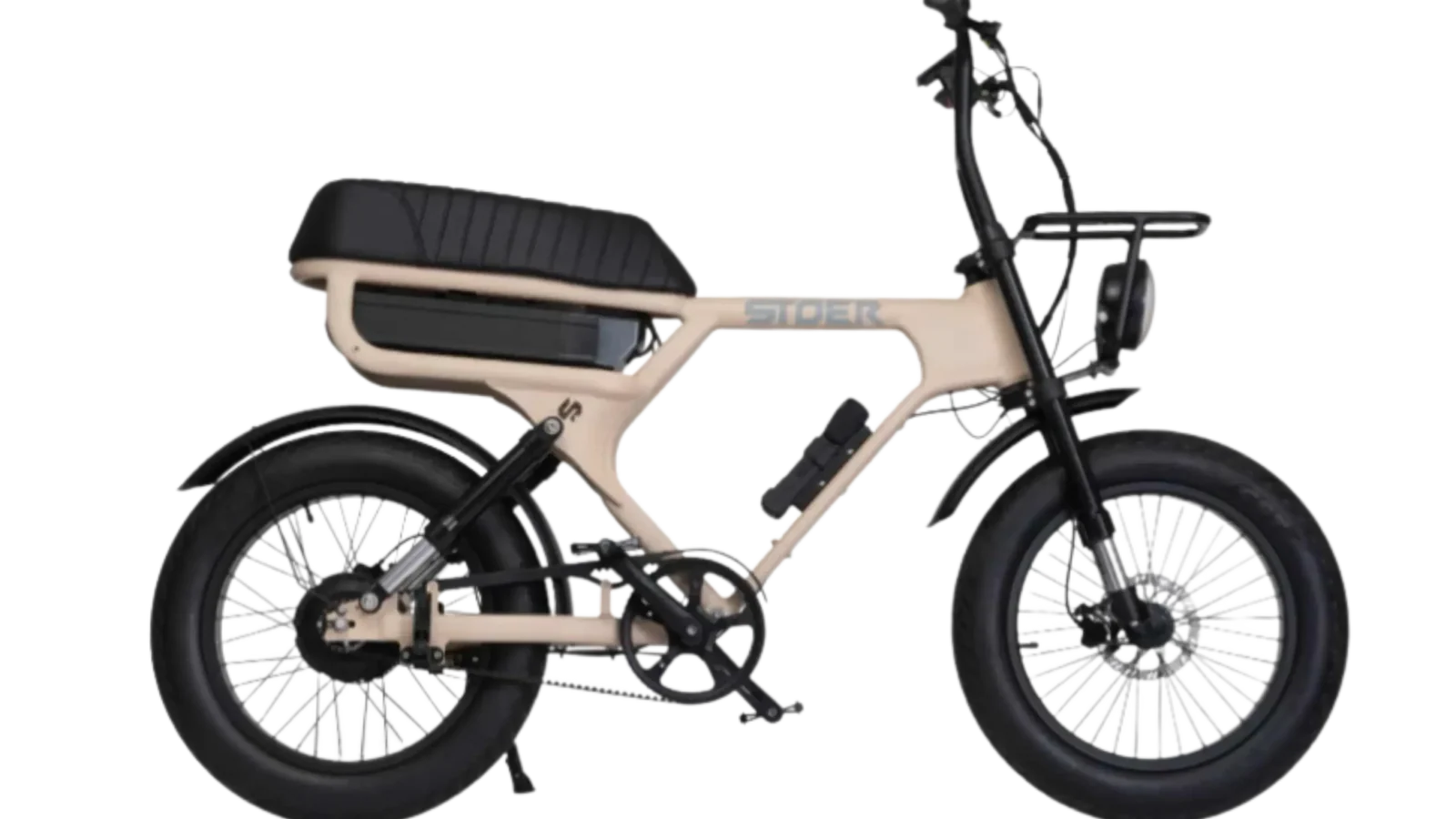 Fatbike met trapondersteuning van opzij gezien