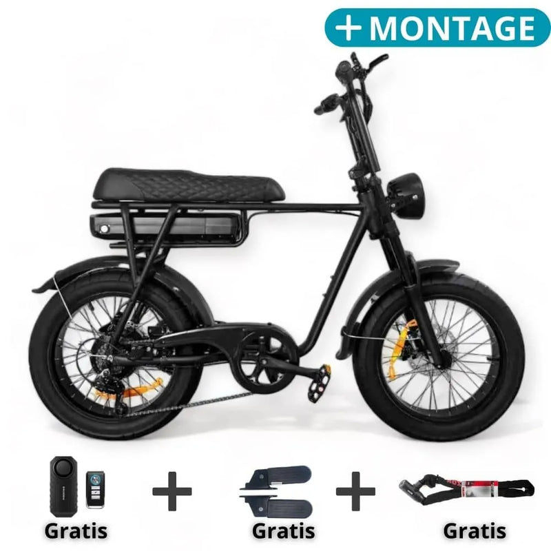 EB2 Fatbike Svart + Larmsystem + Gratis montering